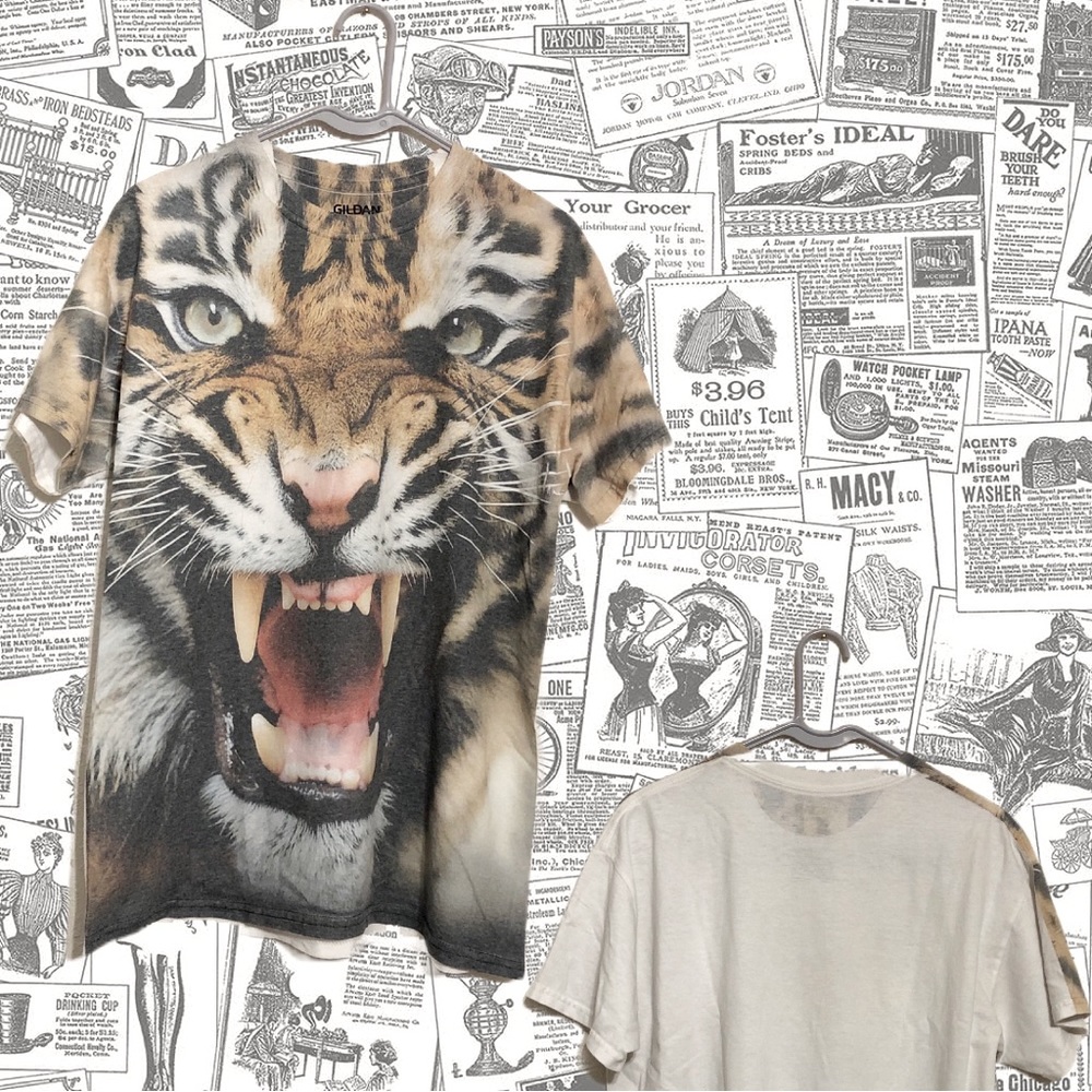 Tiger TShirt, Gildan DryBlend , Adult Size Medium